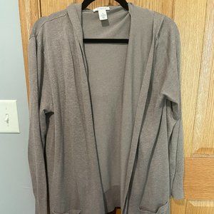 Large Long Sleeved Hooded Cardigan
